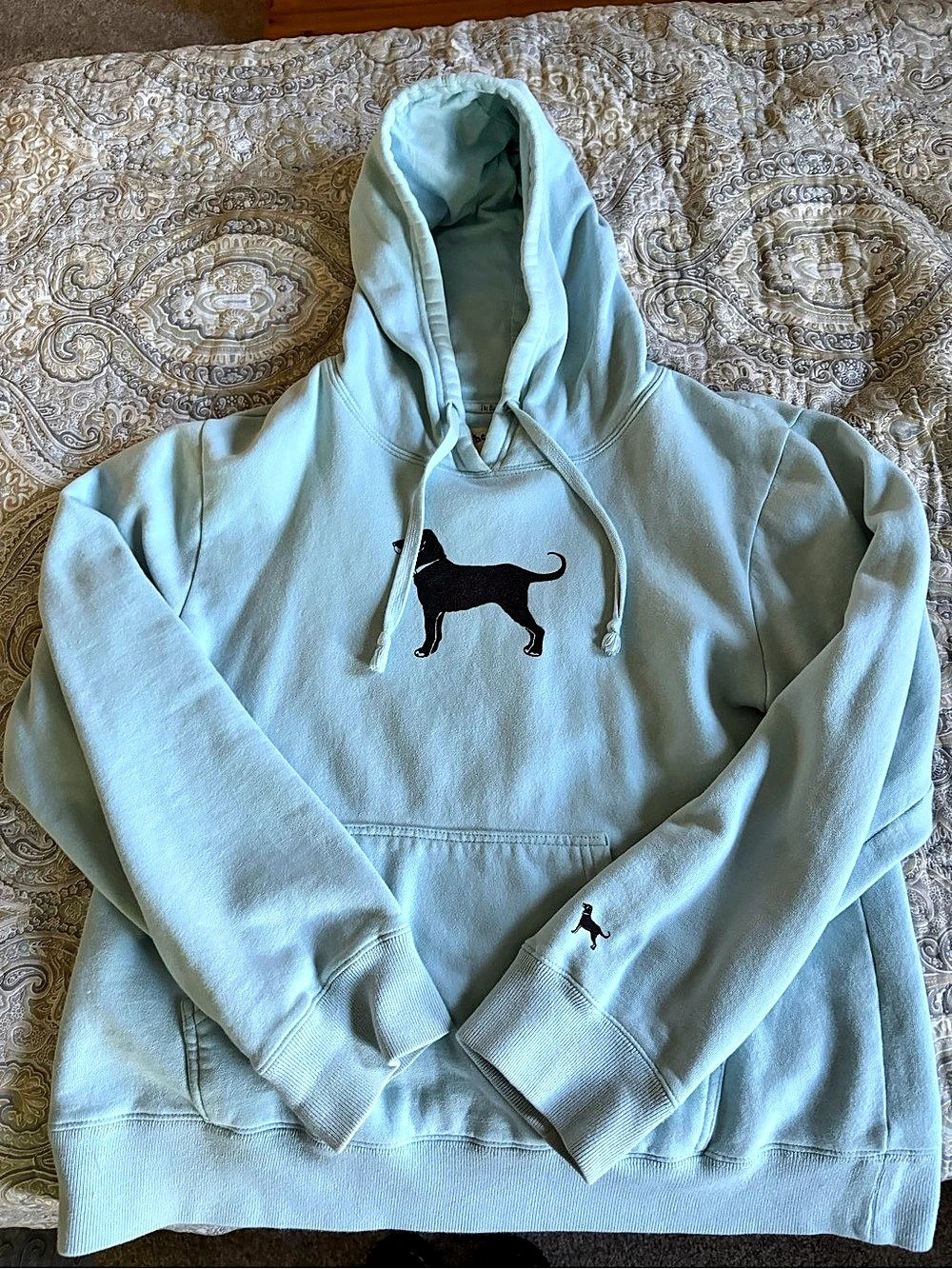 The Black Dog Classic Pullover Hoodie Blue Medium